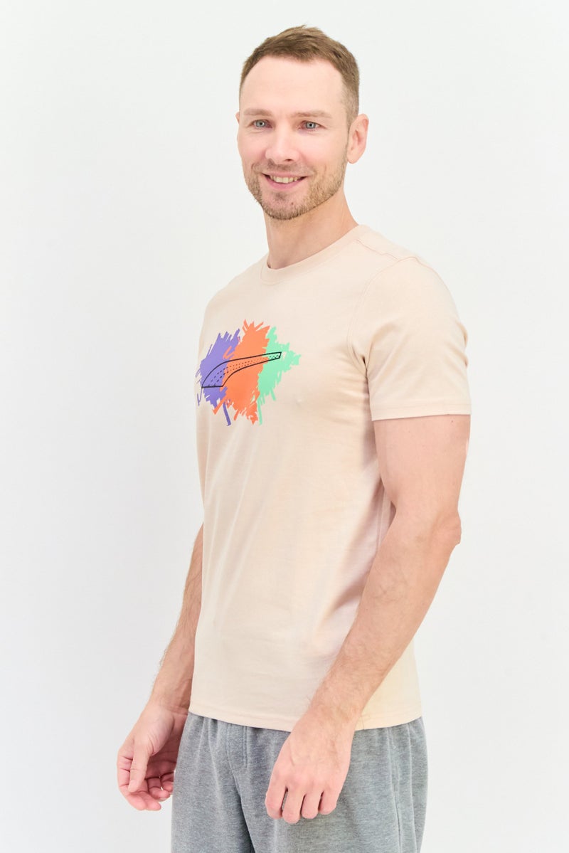 PUMA Men Sportswear Fit Short Sleeves Outdoor T-Shirt, Light Peach Combo - Image 2